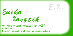 eniko kosztik business card